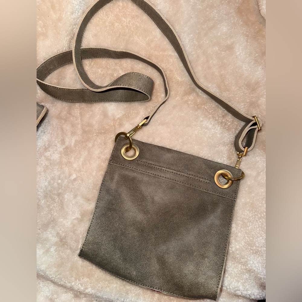 !HAMMITT Bundle! Oliver Leather Taupe Pewter Tote & Tony Small Pewter Crossbody - Picture 12 of 16